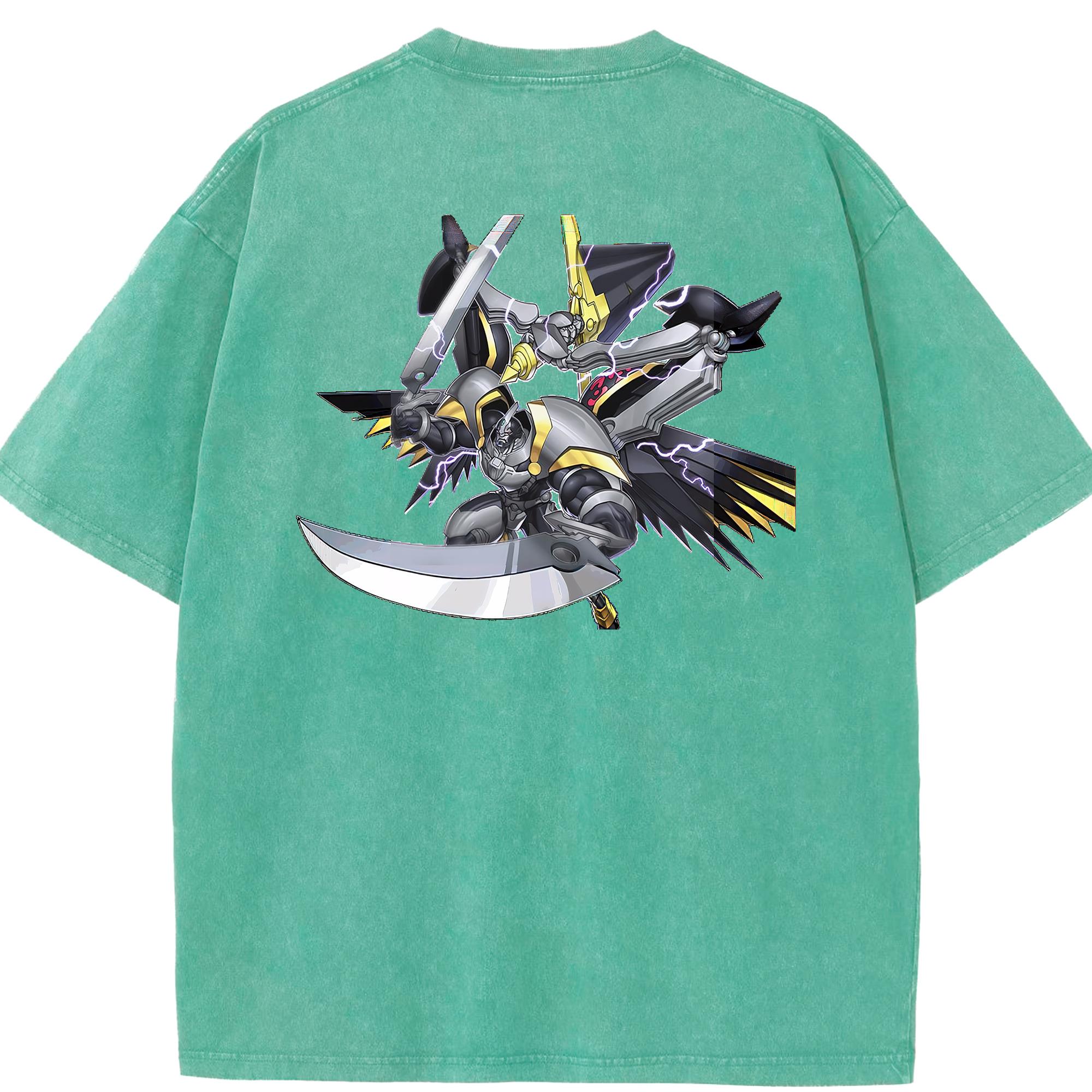 （画像用） 遊☆戯☆王 Yu-Gi-Oh! 綿100% ヴィンテージ風 半袖Tシャツ（背面プリント）